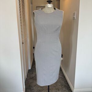 Jones NY Classic Gray Sheath Dress - Elegant Office Dress